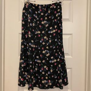 Vintage Koret Button Front Floral Skirt